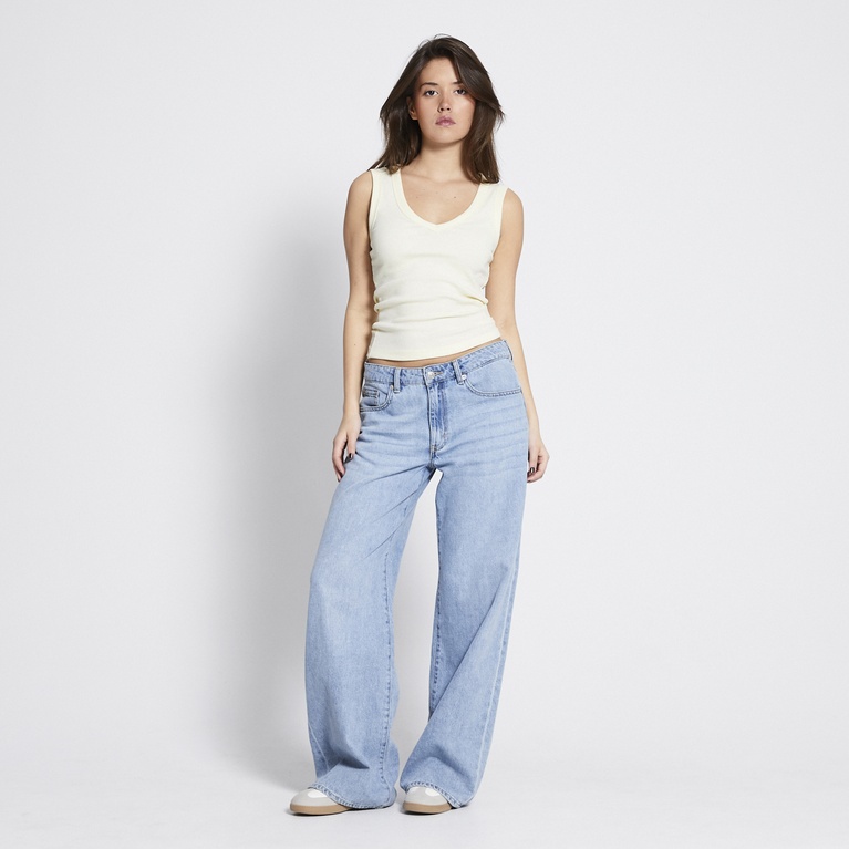 V-neck ribbed tank top "Amy"